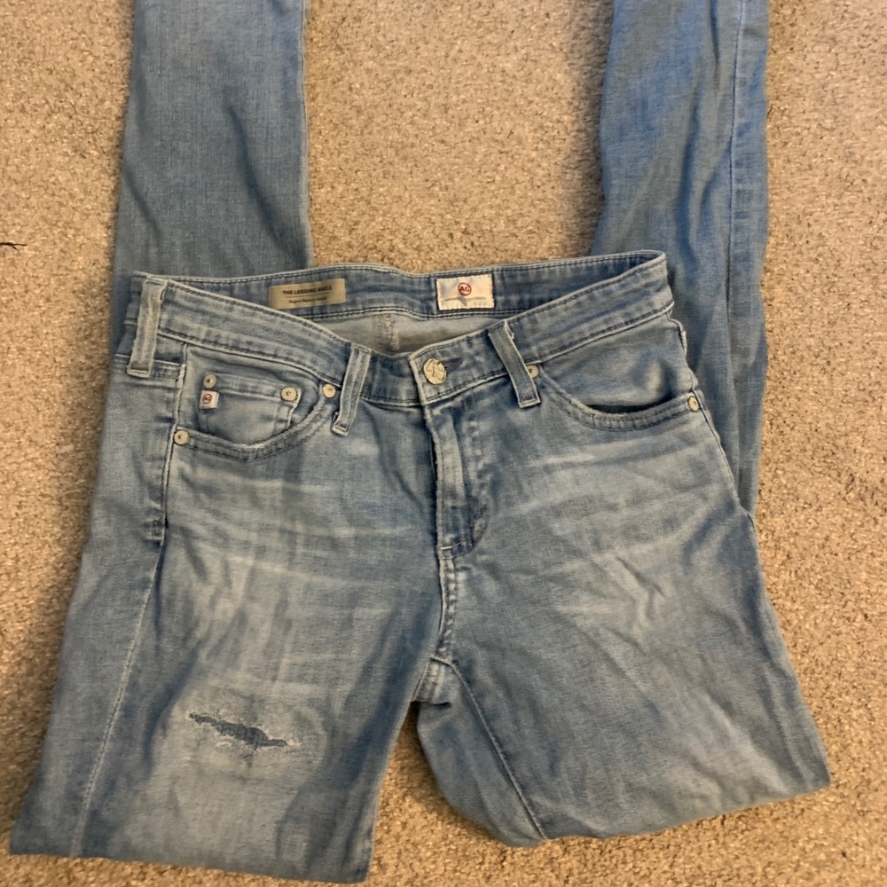 AG JEANS Light Wash Ripped